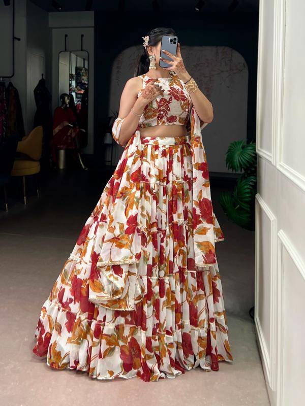 LNB 1145 Marble WHT Lehenga choli wholesaler in Mumbai